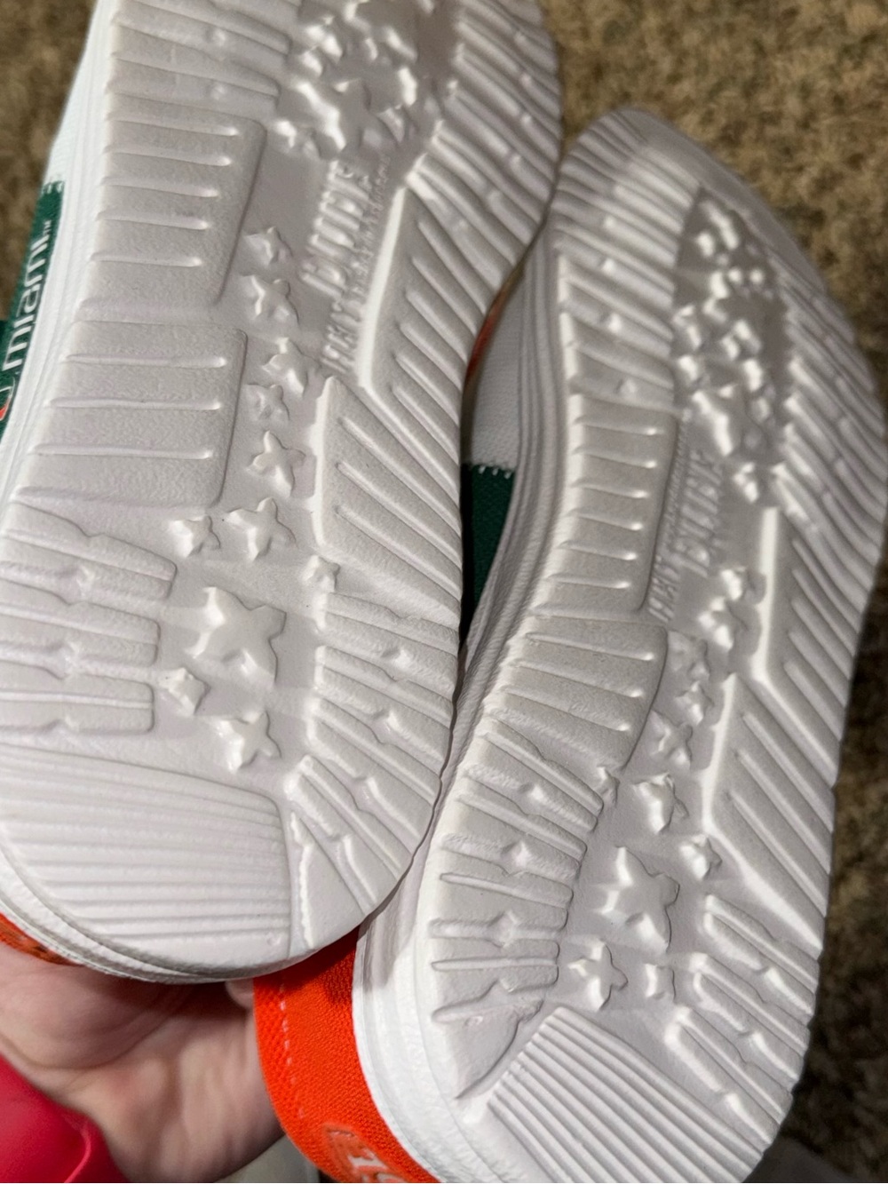 Hey Dude Wally Tri U of Miami Canvas Slip-On Shoes White/Green/Orange Men’s 12 - Picture 5 of 8
